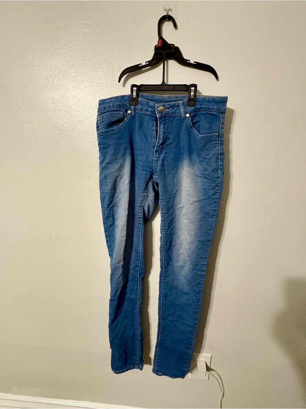Women's Skinny Stretch Jeans in Blue - Slim Mid-Rise